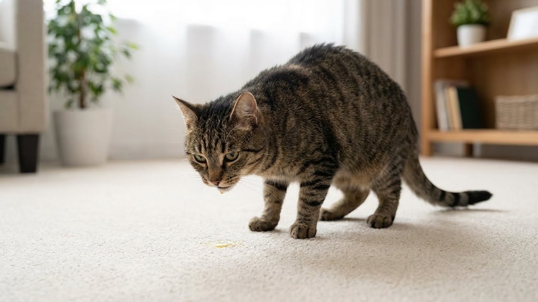 แมวอ้วกสีเหลือง